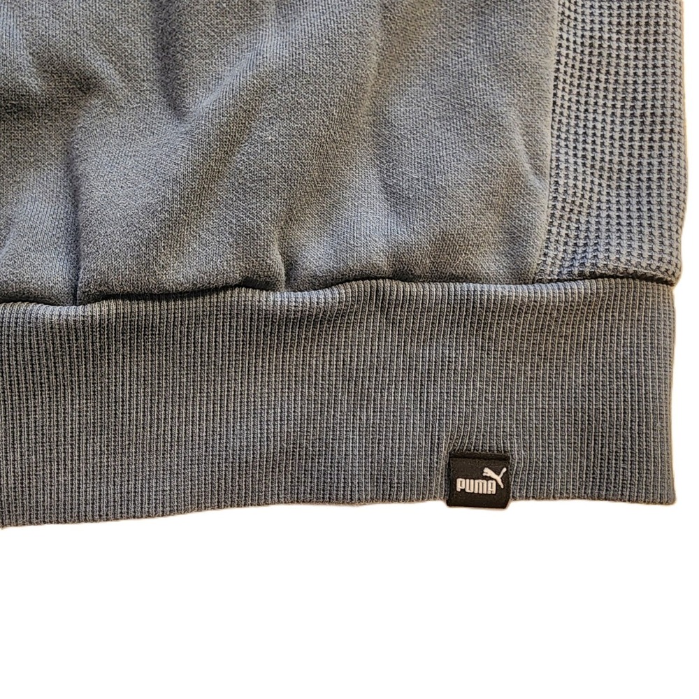 Puma Hoodie Boys Medium Blue Gray Heathered Sweatshirt Casual Activewear - Picture 3 of 8